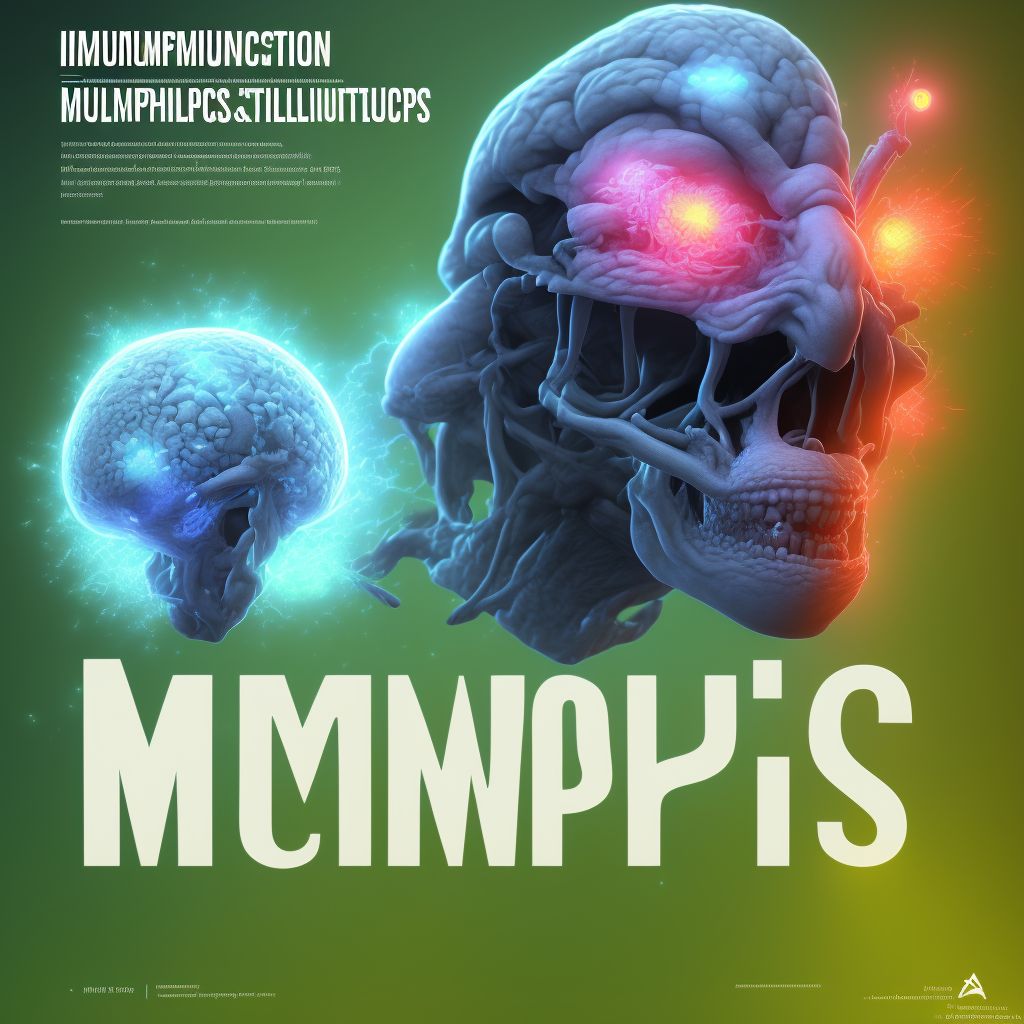 Mumps encephalitis digital illustration
