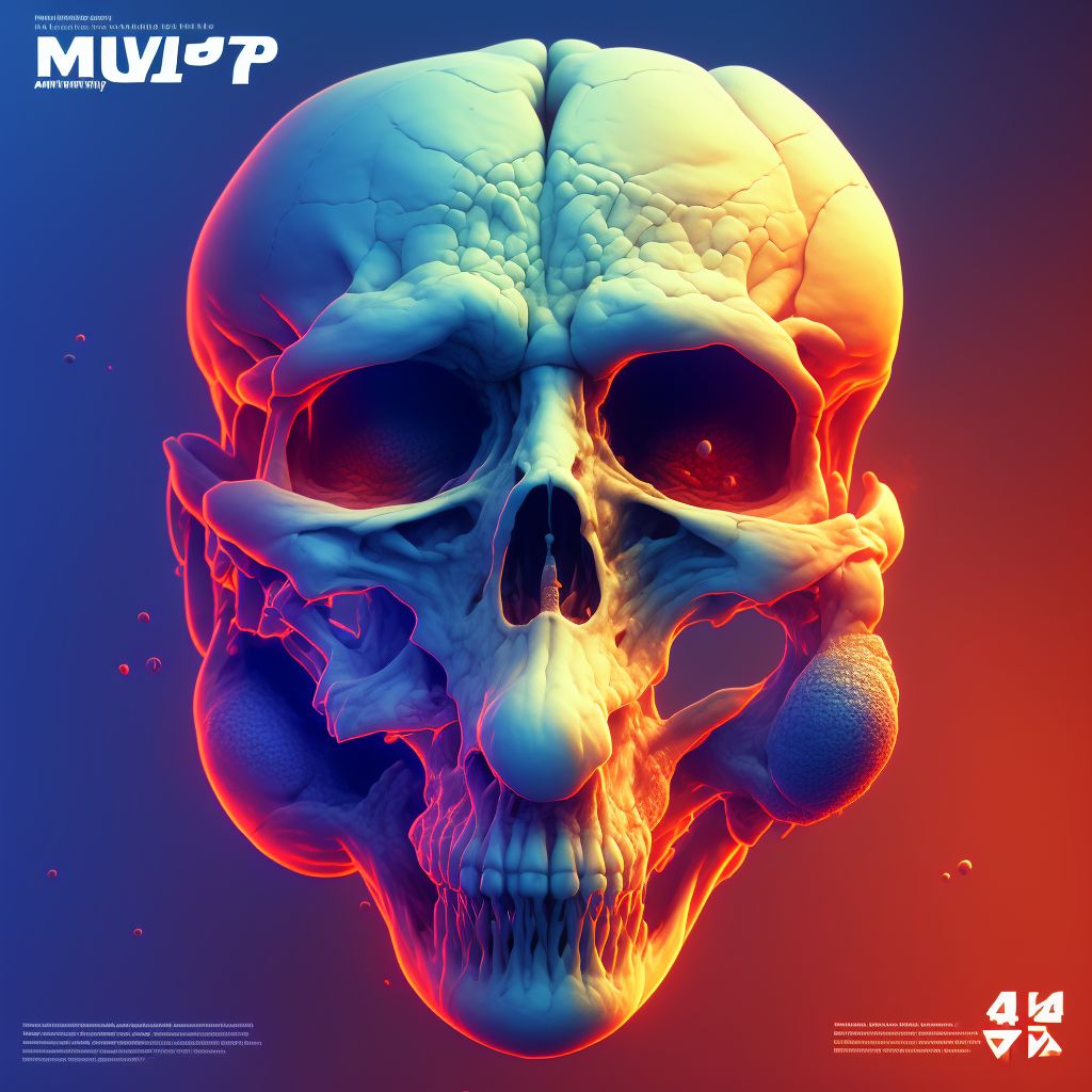 Mumps arthritis digital illustration