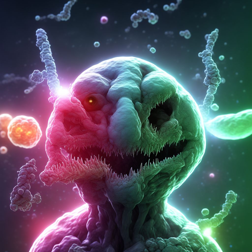 Gammaherpesviral mononucleosis with other complications digital illustration
