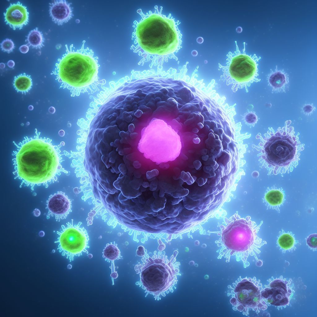 Cytomegaloviral mononucleosis with meningitis digital illustration