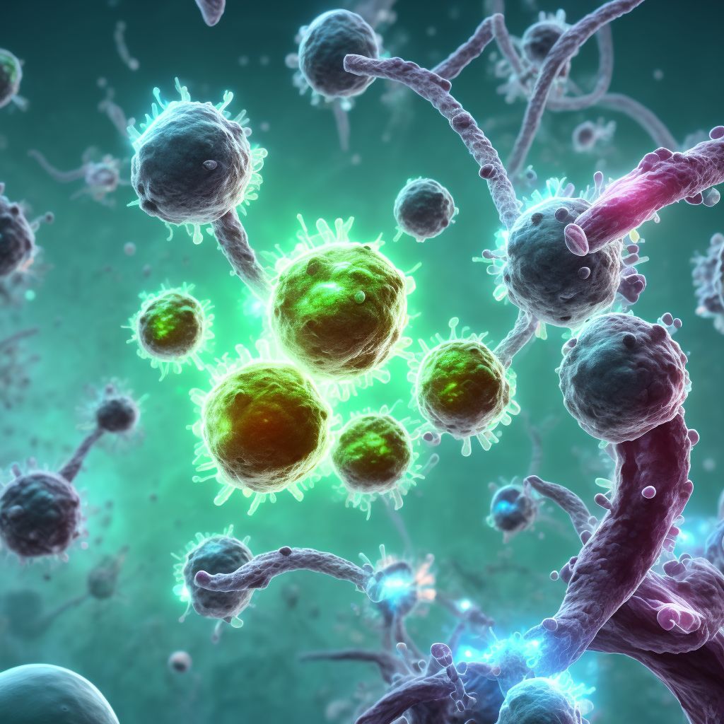 Cytomegaloviral mononucleosis with other complication digital illustration