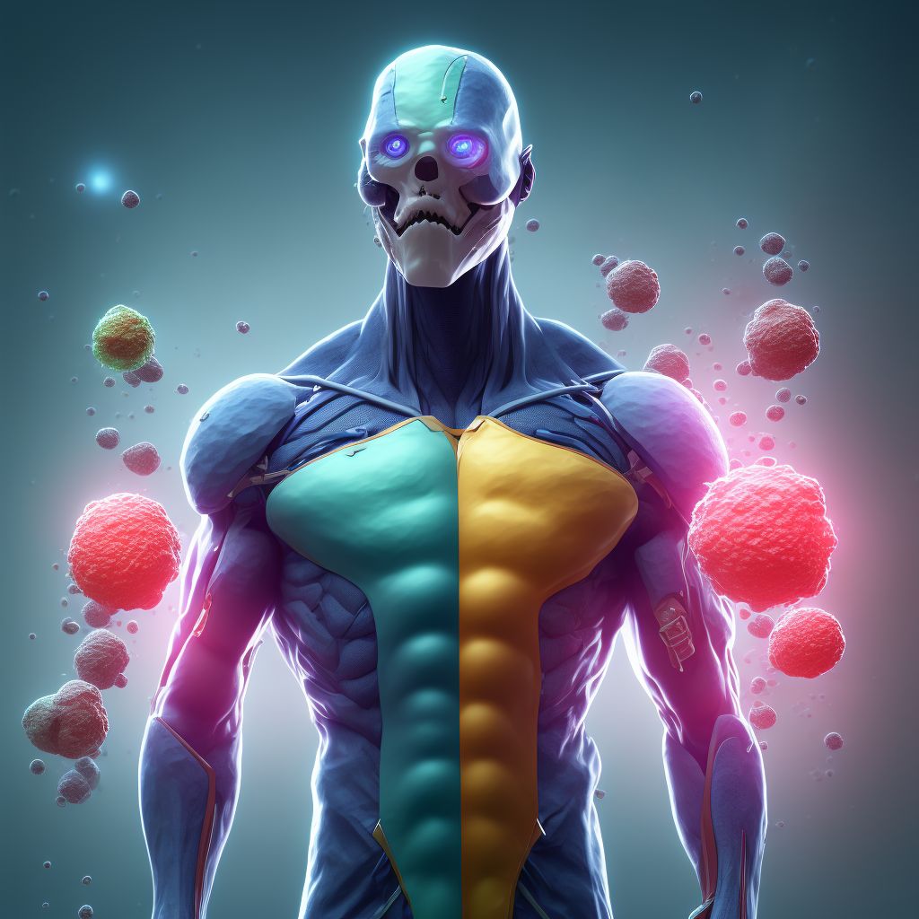 Other infectious mononucleosis with polyneuropathy digital illustration