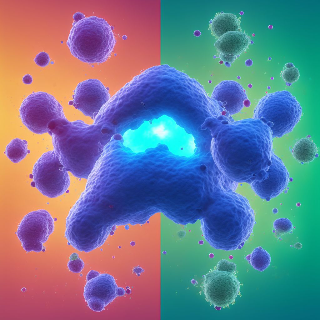 Infectious mononucleosis, unspecified with polyneuropathy digital illustration