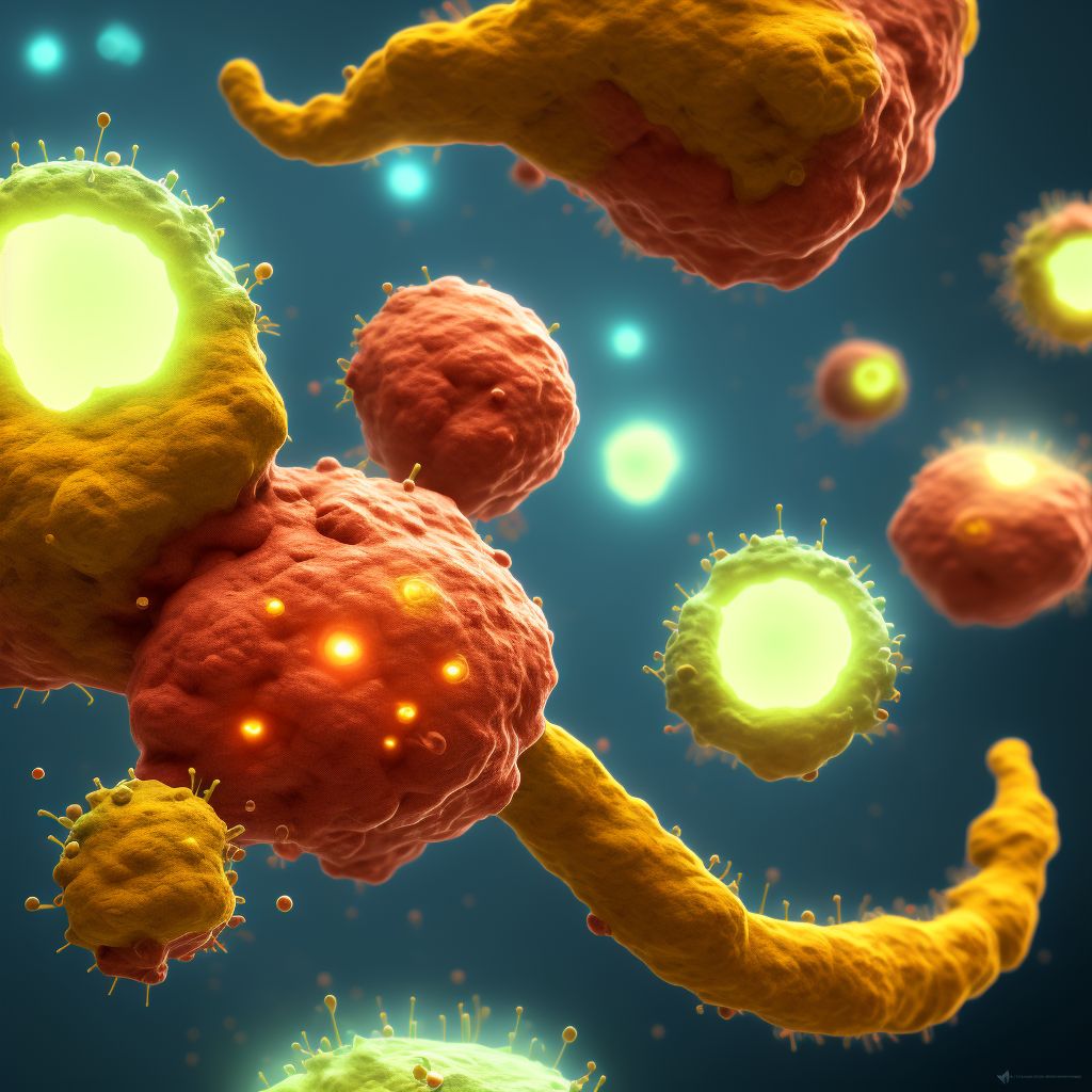 Infectious mononucleosis, unspecified with other complication digital illustration