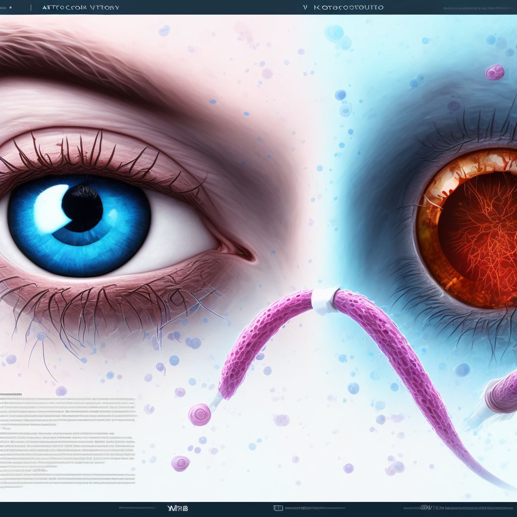 Keratoconjunctivitis due to adenovirus digital illustration