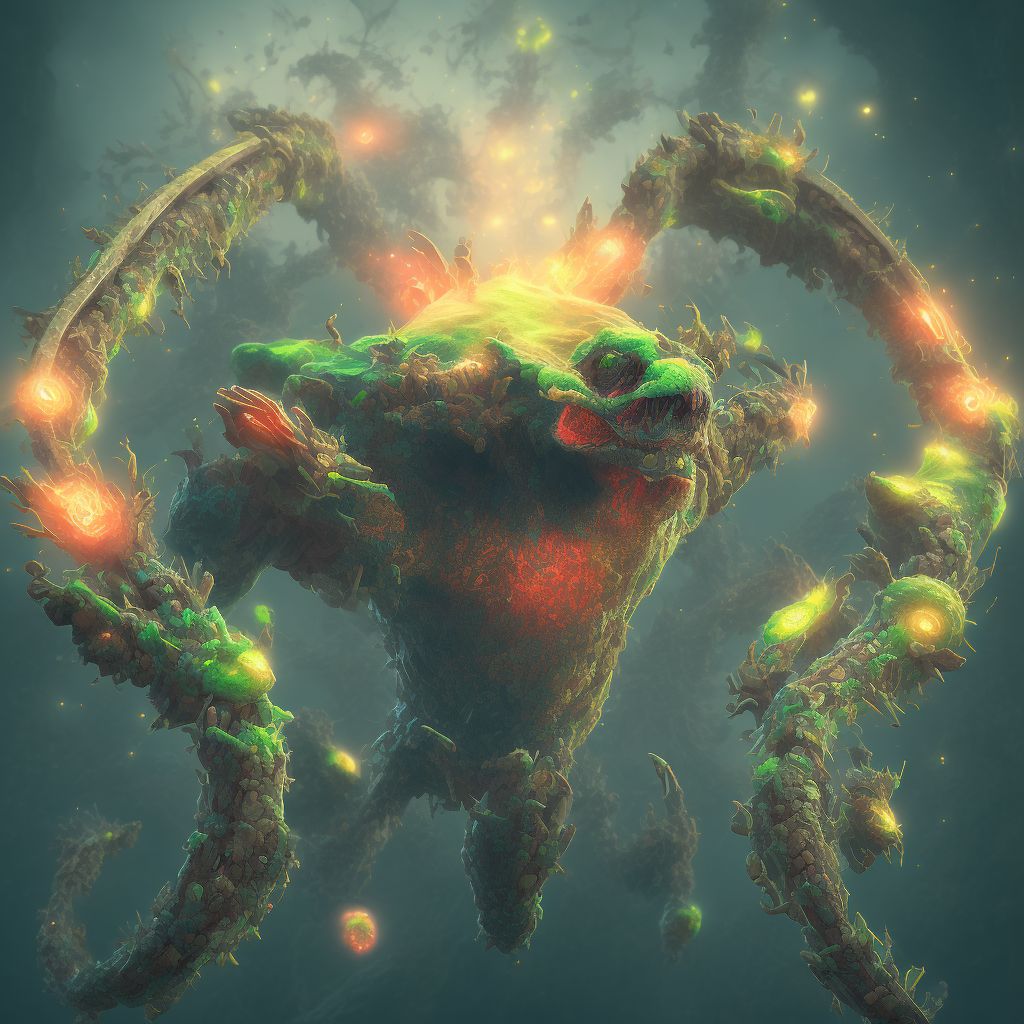 Epidemic myalgia digital illustration