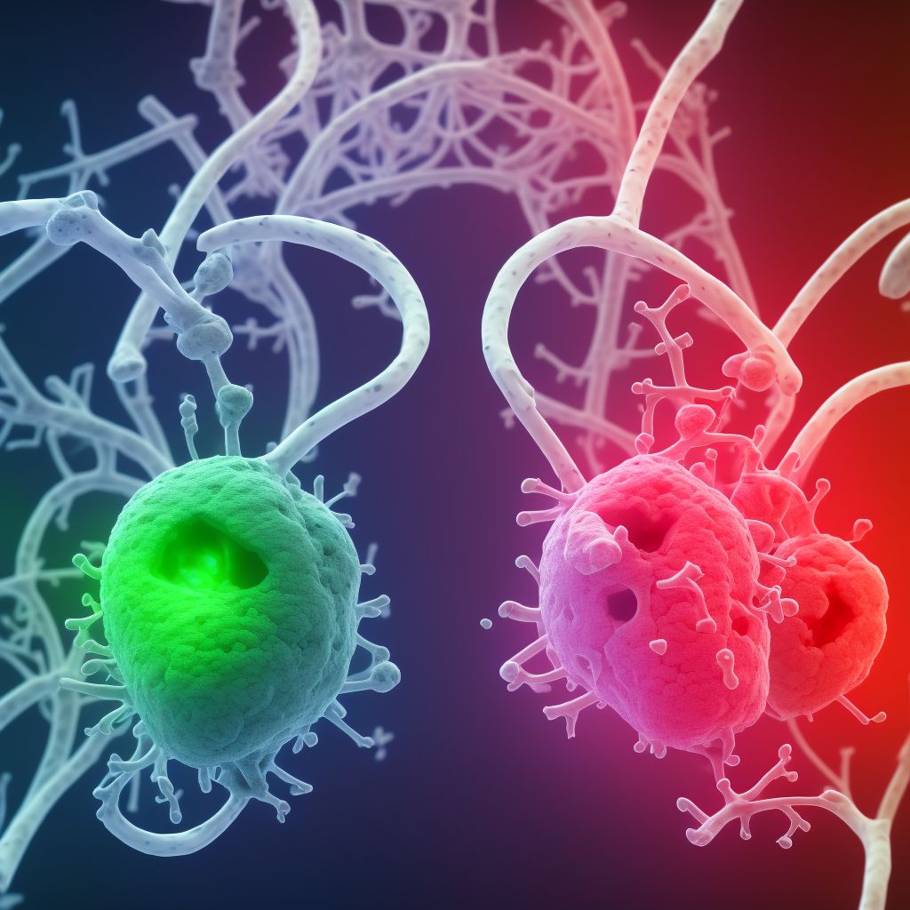 Viral myocarditis digital illustration