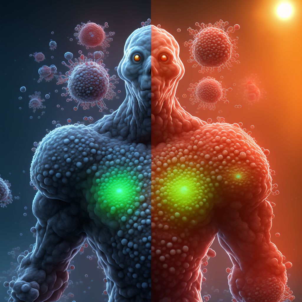 Adenovirus infection, unspecified digital illustration