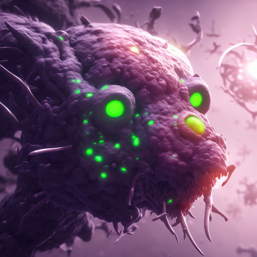 Parvovirus infection, unspecified digital illustration
