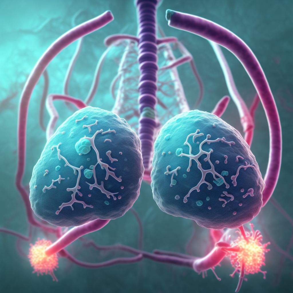 Pulmonary candidiasis digital illustration