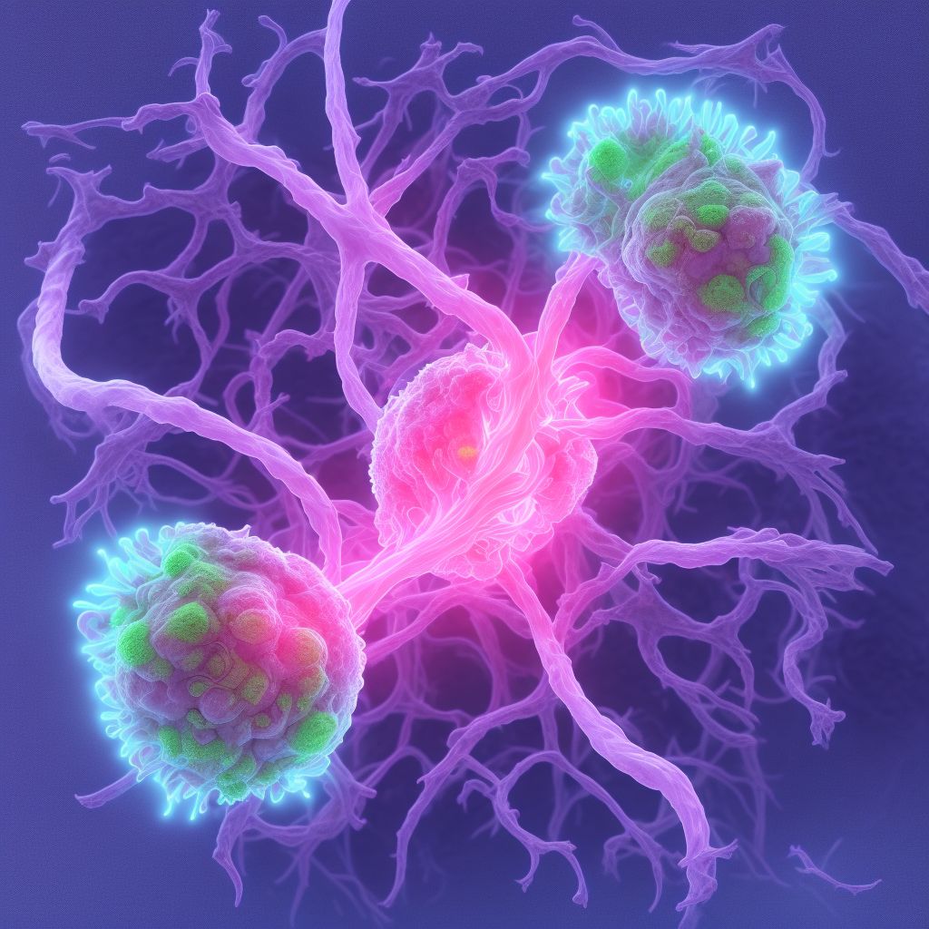 Chronic candidiasis of vulva and vagina digital illustration