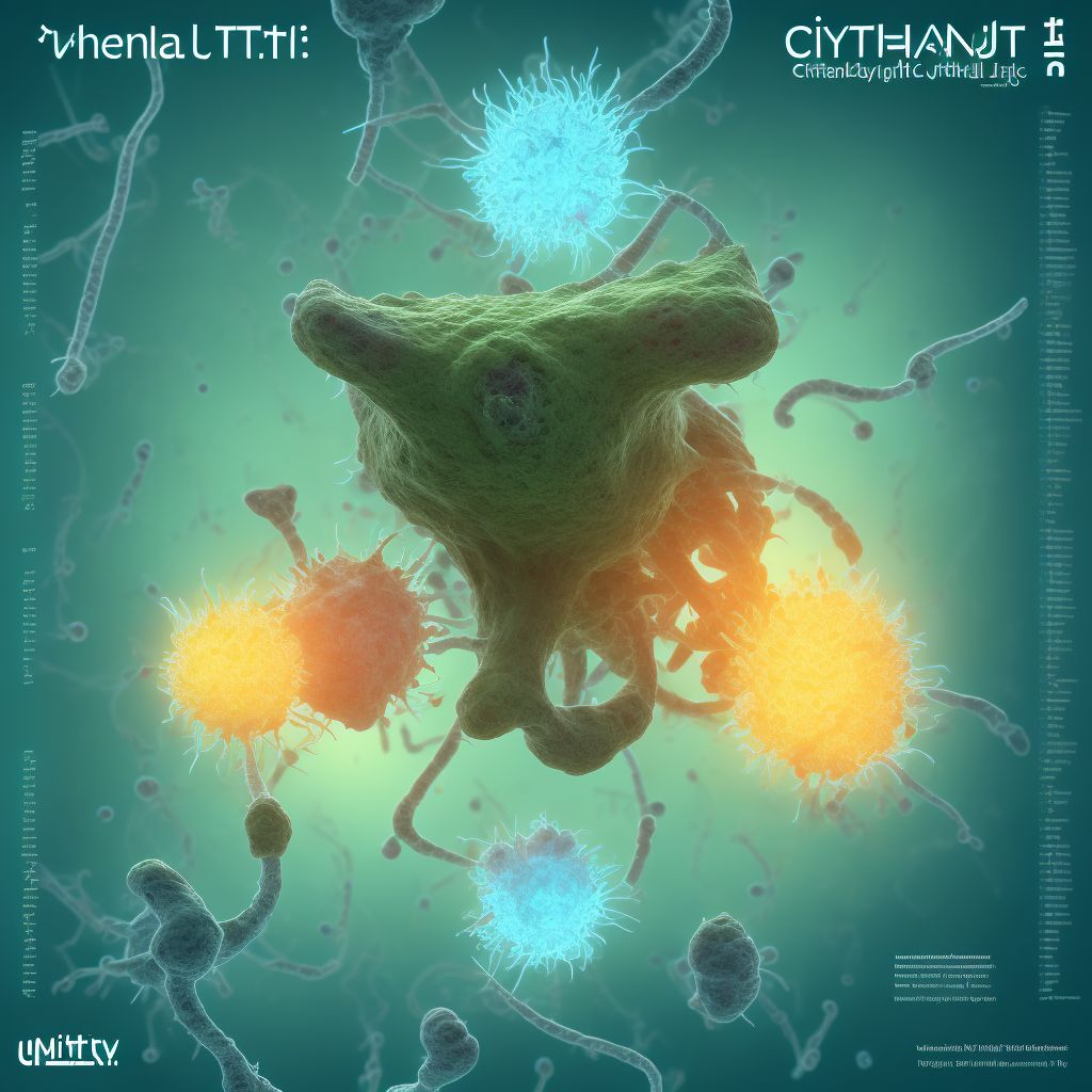 Candidal cystitis and urethritis digital illustration