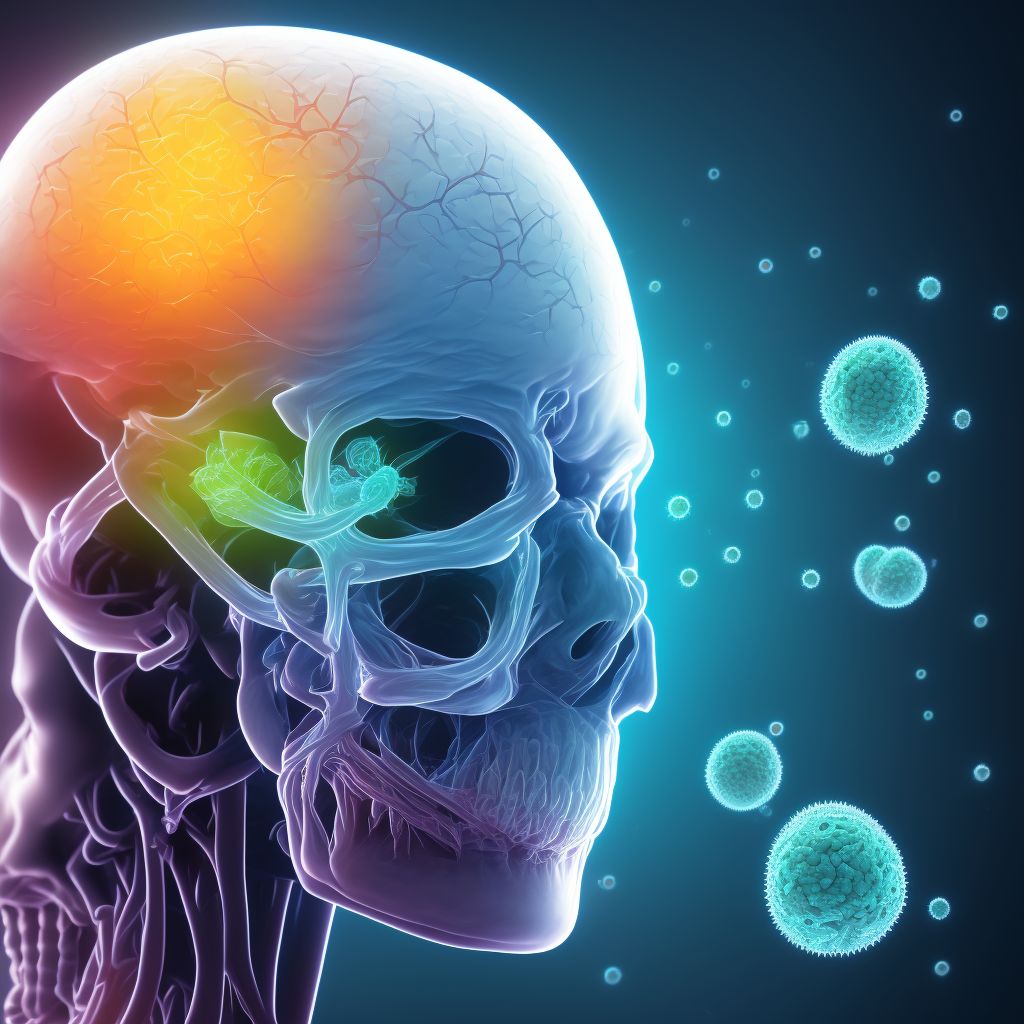 Candidal meningitis digital illustration