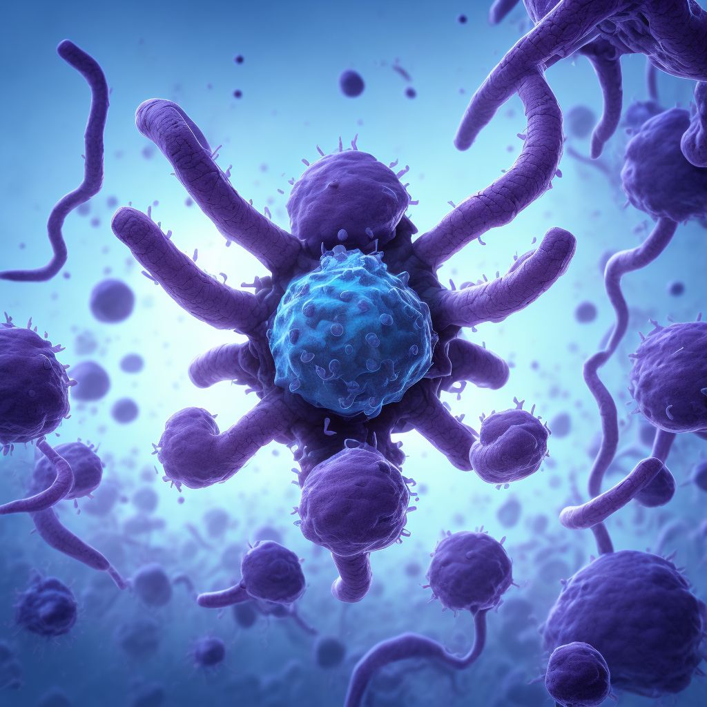 Candidal enteritis digital illustration