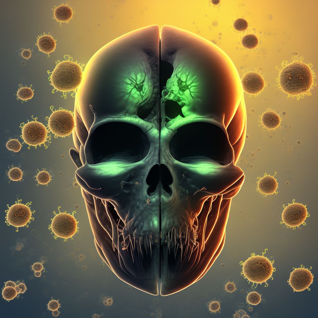 Coccidioidomycosis meningitis digital illustration