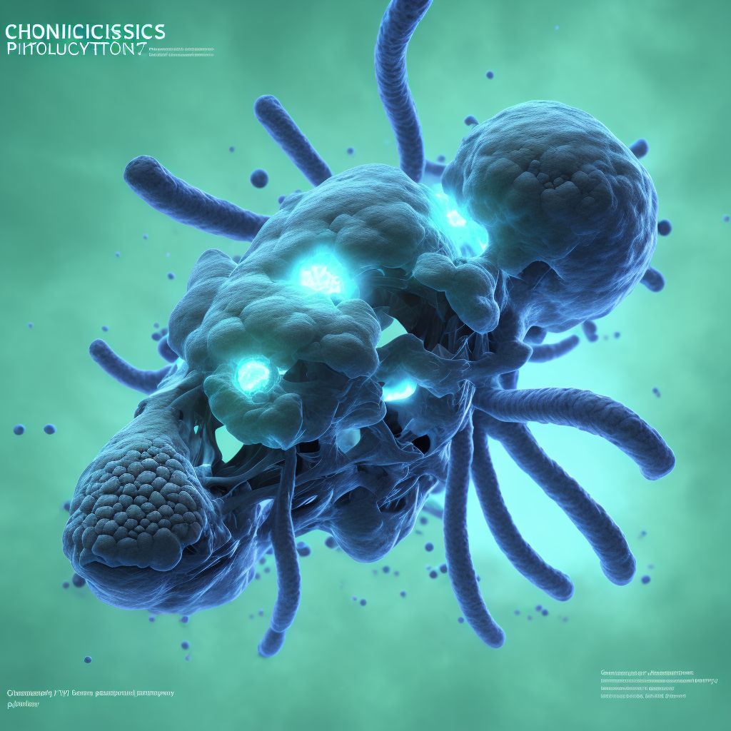 Chronic pulmonary blastomycosis digital illustration