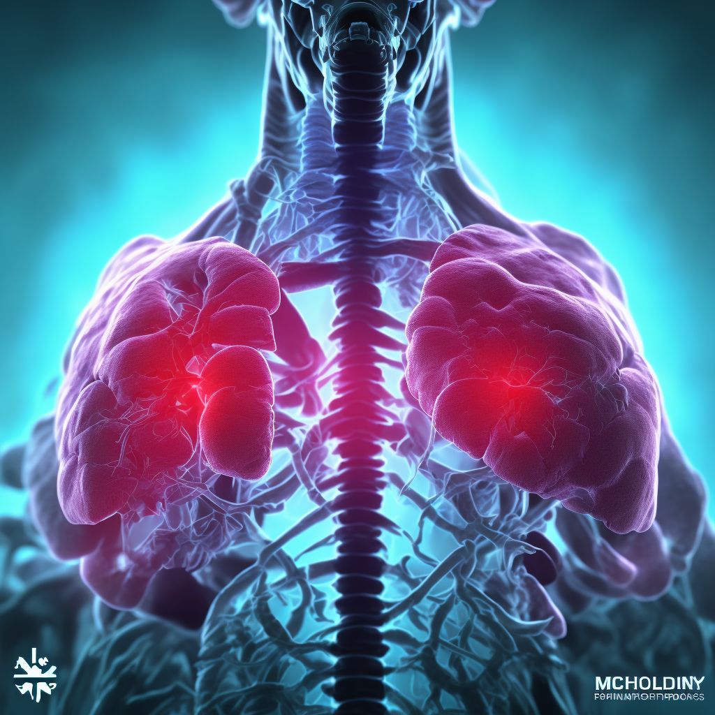 Pulmonary paracoccidioidomycosis digital illustration