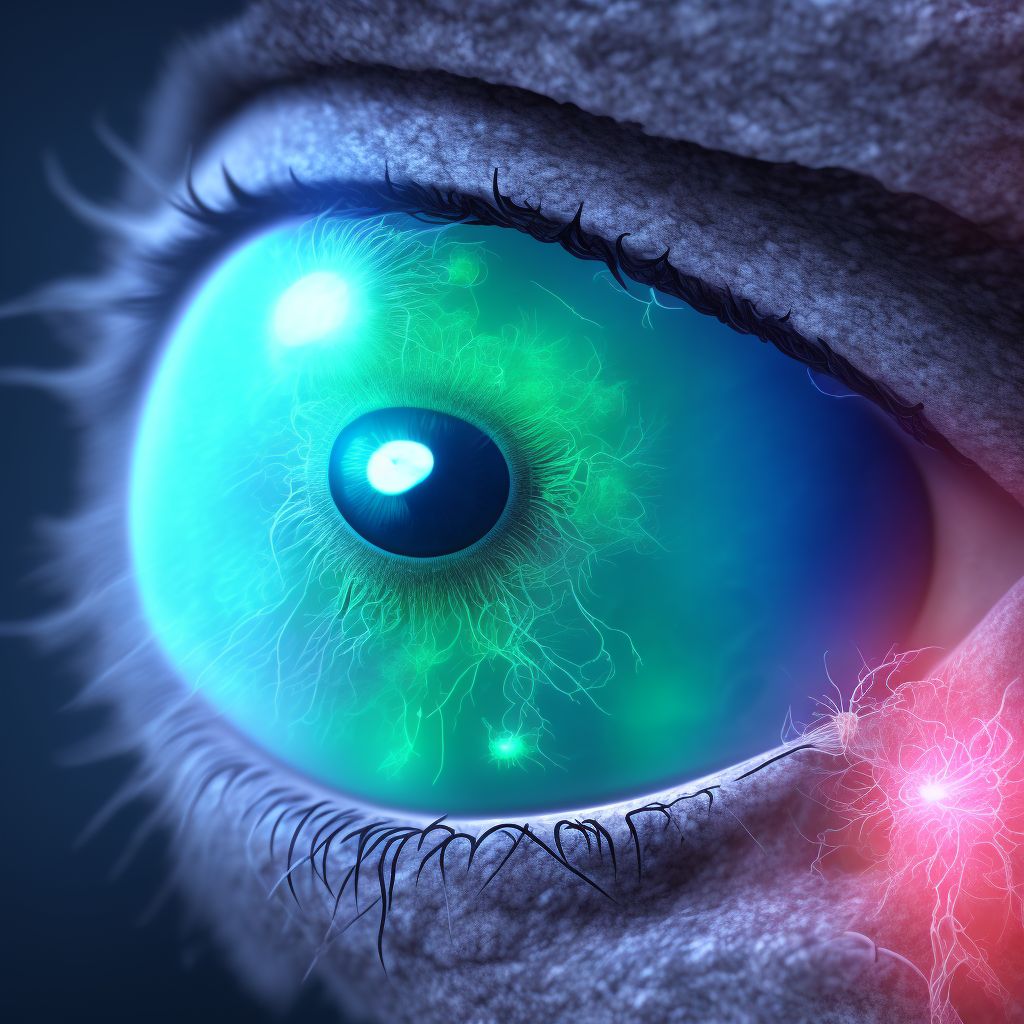 Conjunctivitis due to Acanthamoeba digital illustration