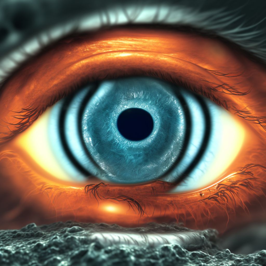 Onchocerciasis with other eye involvement digital illustration