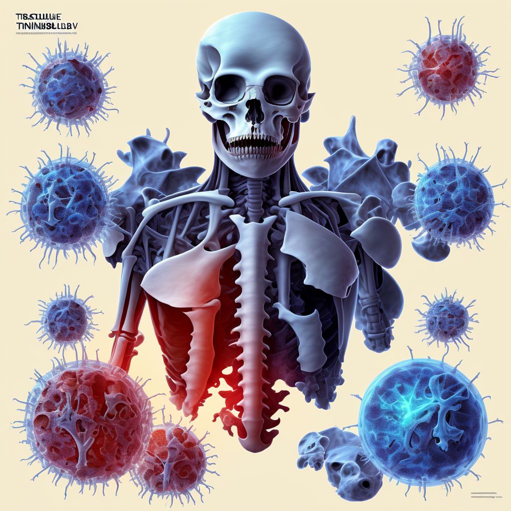 Sequelae of tuberculosis of bones and joints digital illustration