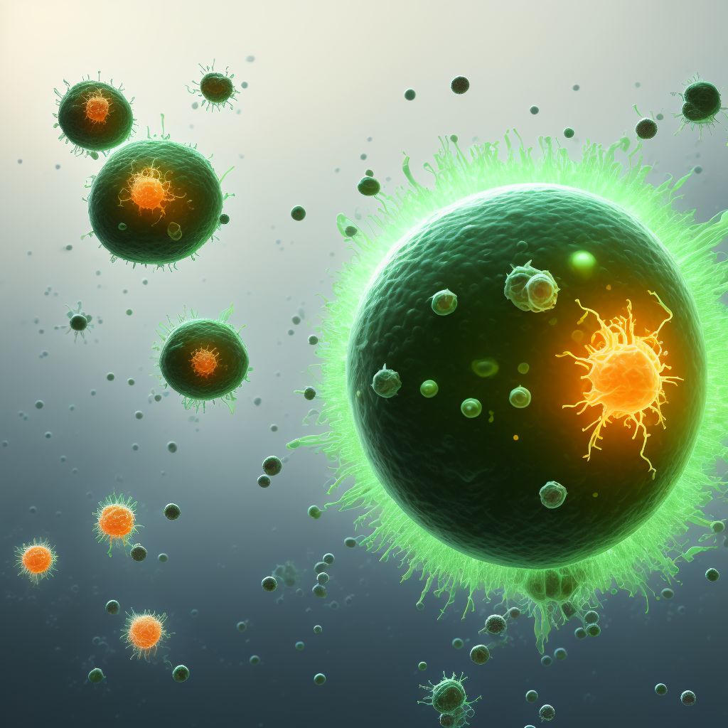 Methicillin susceptible Staphylococcus aureus infection as the cause of diseases classified elsewhere digital illustration