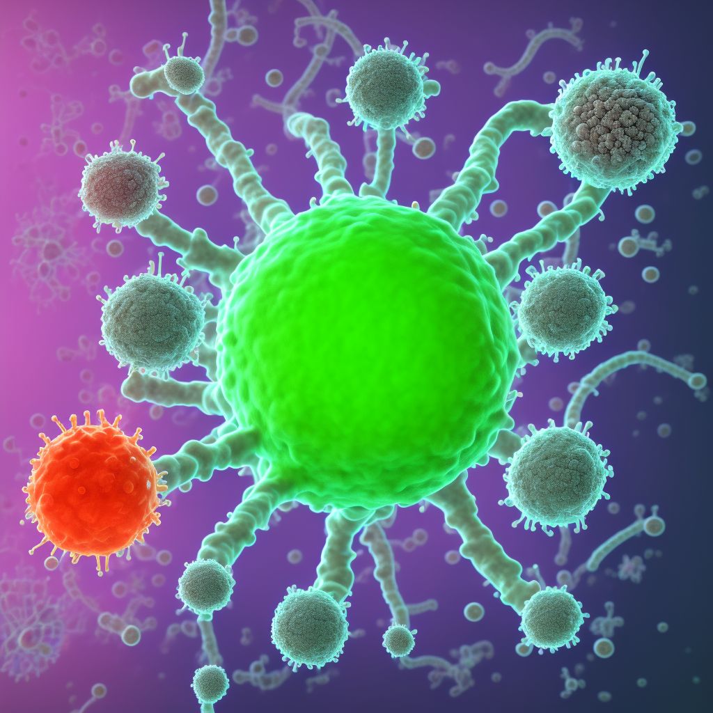 Mycoplasma pneumoniae [M. pneumoniae] as the cause of diseases classified elsewhere digital illustration