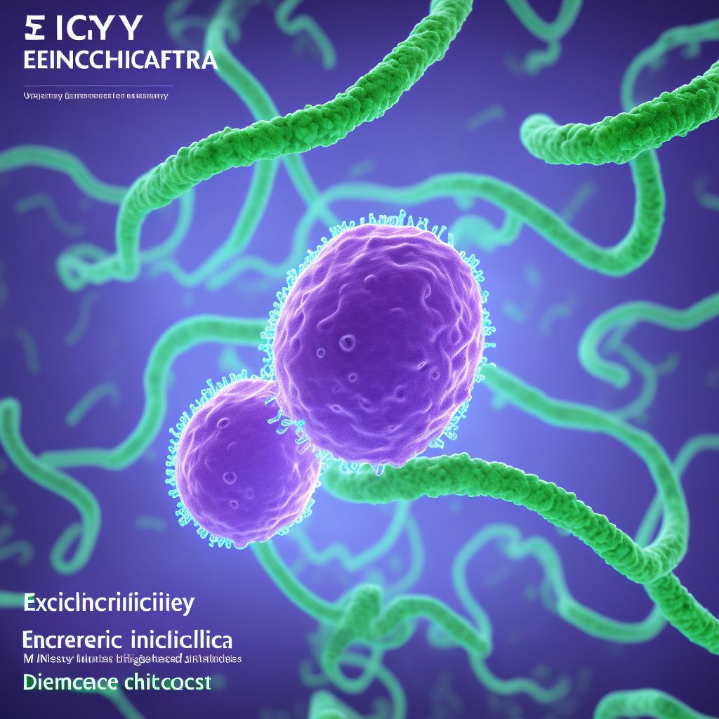 Unspecified Escherichia coli [E. coli] as the cause of diseases classified elsewhere digital illustration