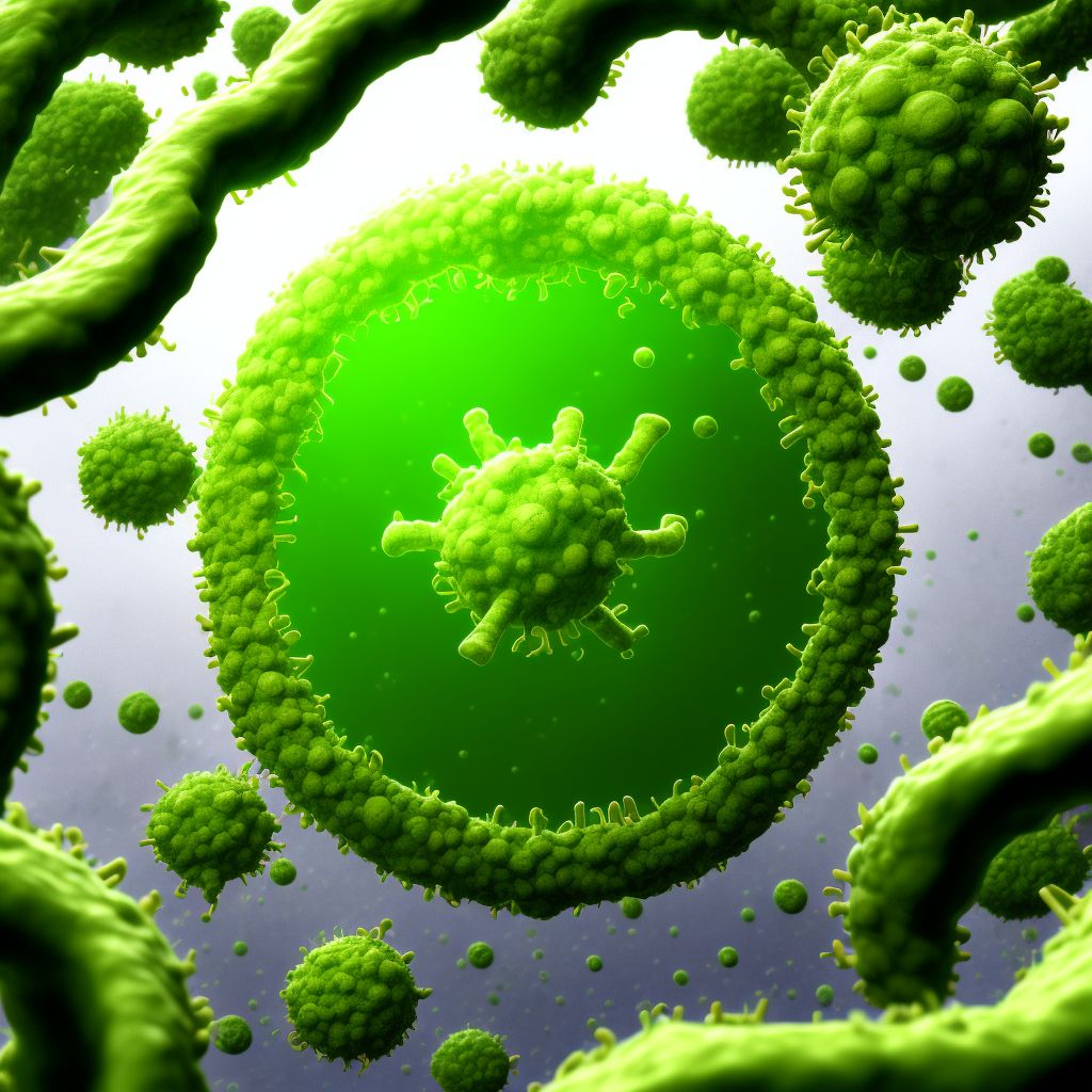 Shiga toxin-producing Escherichia coli [E. coli] [STEC] O157 as the cause of diseases classified elsewhere digital illustration