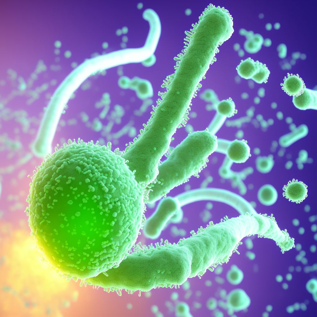 Bacteroides fragilis [B. fragilis] as the cause of diseases classified elsewhere digital illustration