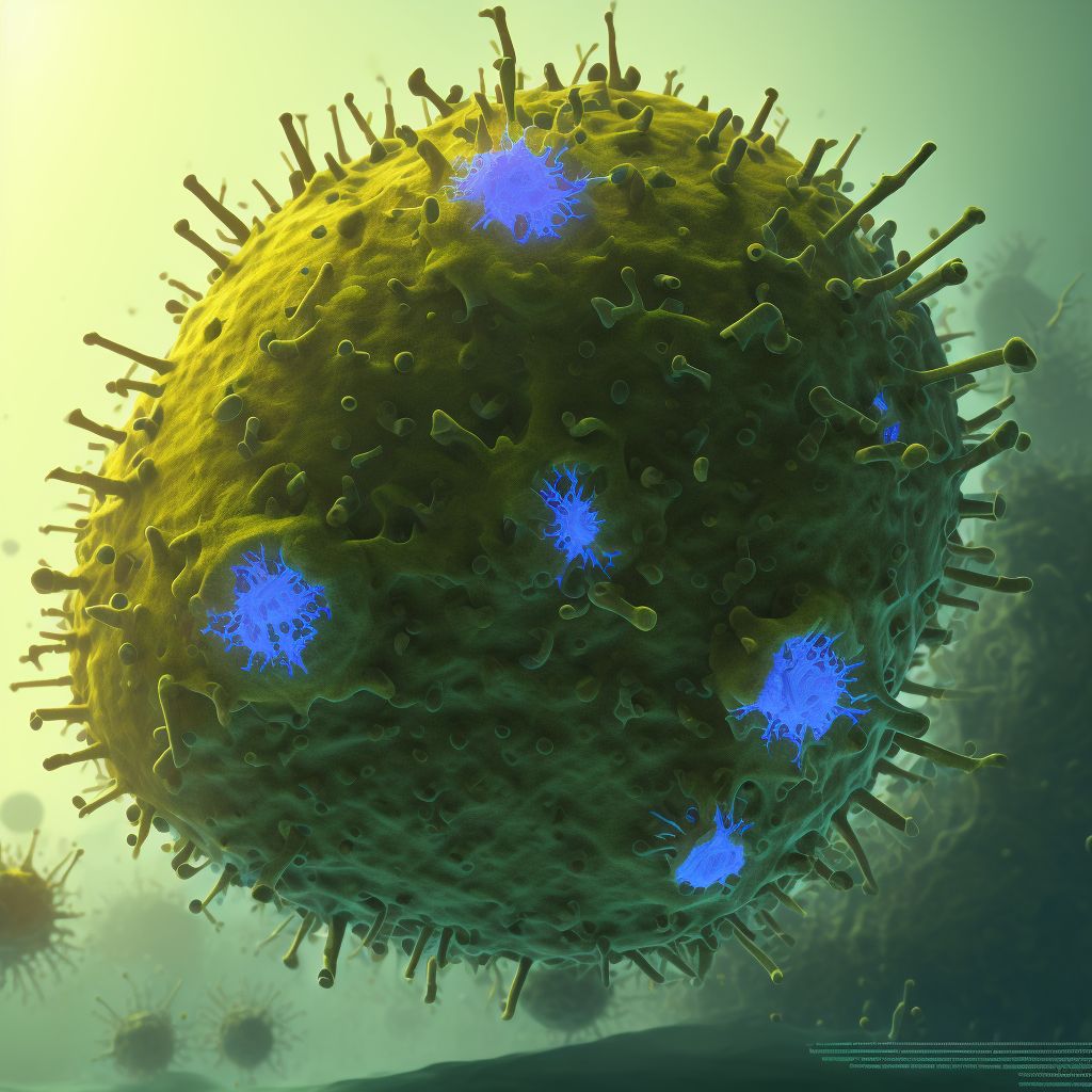 Lentivirus as the cause of diseases classified elsewhere digital illustration