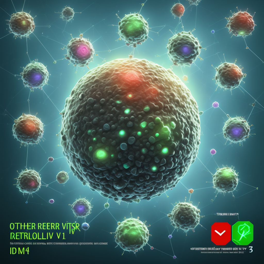 Other retrovirus as the cause of diseases classified elsewhere digital illustration