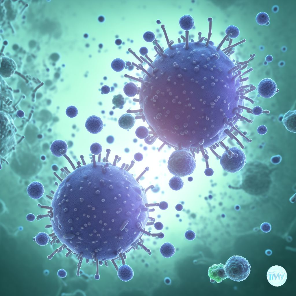 Human metapneumovirus as the cause of diseases classified elsewhere digital illustration