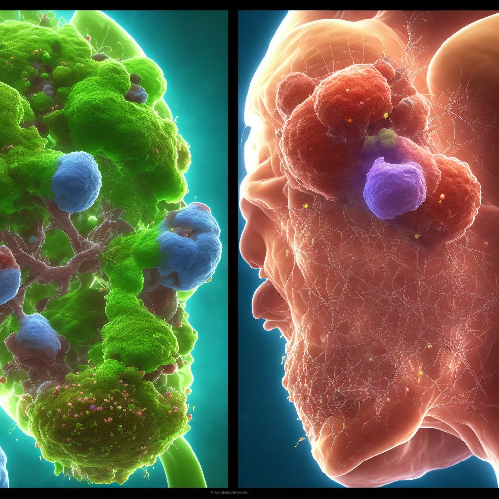 Malignant neoplasm of external lip, unspecified digital illustration