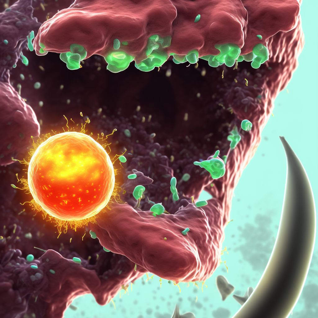 Malignant neoplasm of lower gum digital illustration