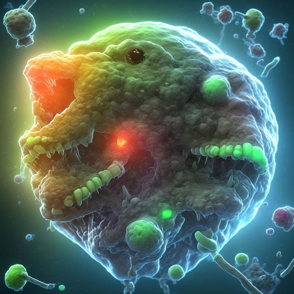 Malignant neoplasm of hard palate digital illustration