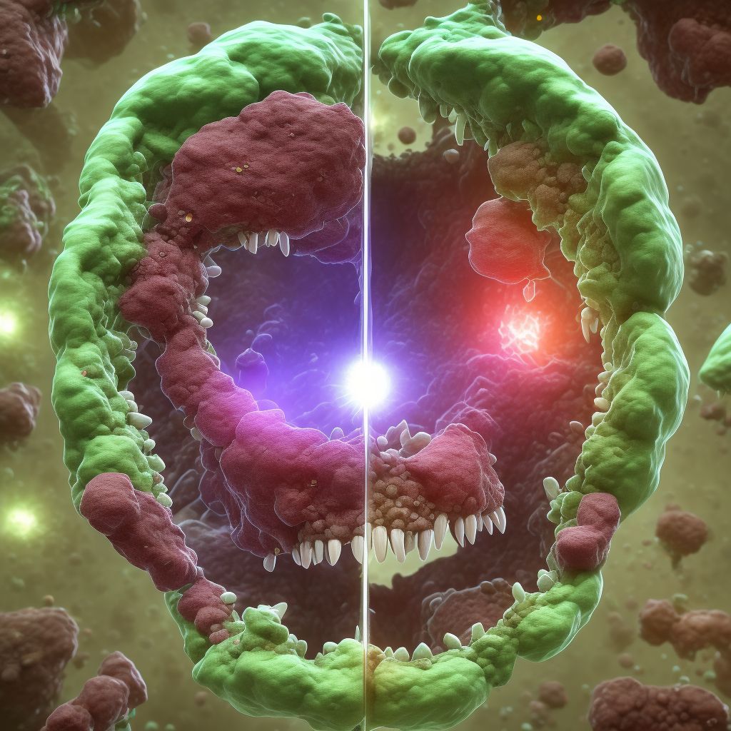 Malignant neoplasm of vestibule of mouth digital illustration