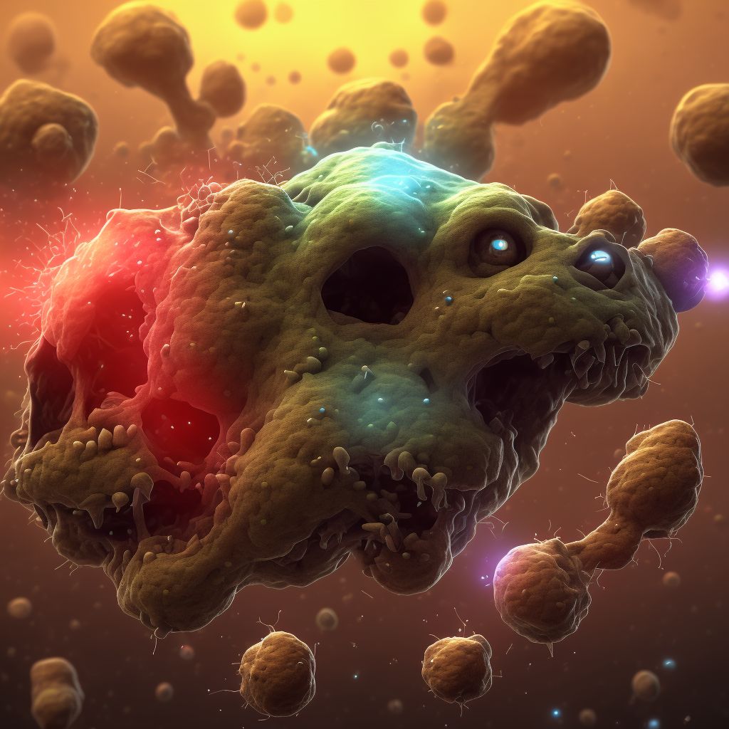 Malignant neoplasm of parotid gland digital illustration