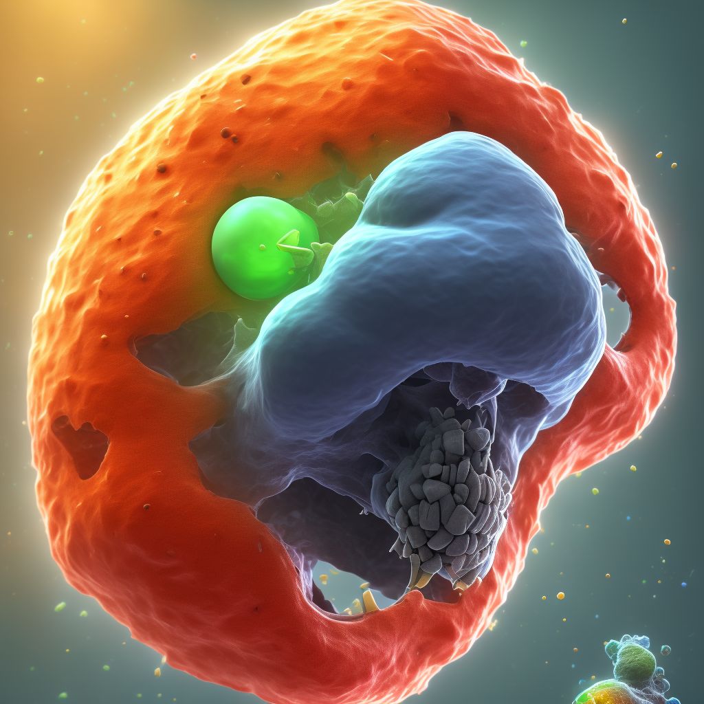 Malignant neoplasm of submandibular gland digital illustration