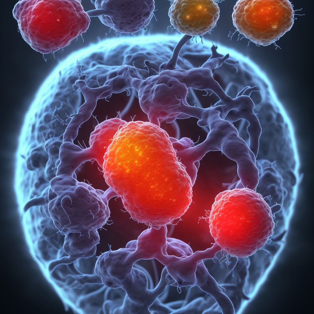 Malignant neoplasm of tonsillar fossa digital illustration