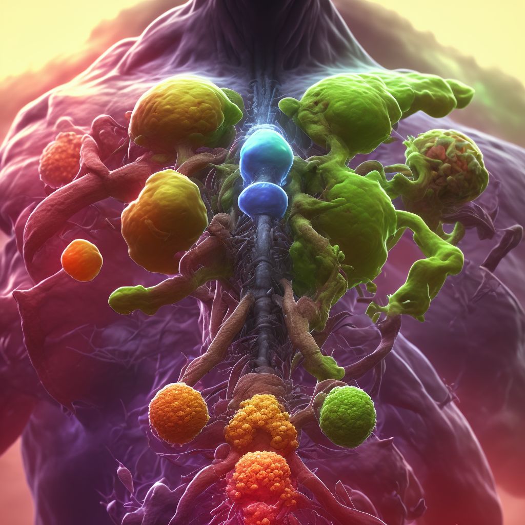 Malignant neoplasm of lateral wall of oropharynx digital illustration