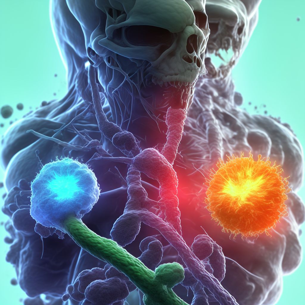 Malignant neoplasm of ascending colon digital illustration