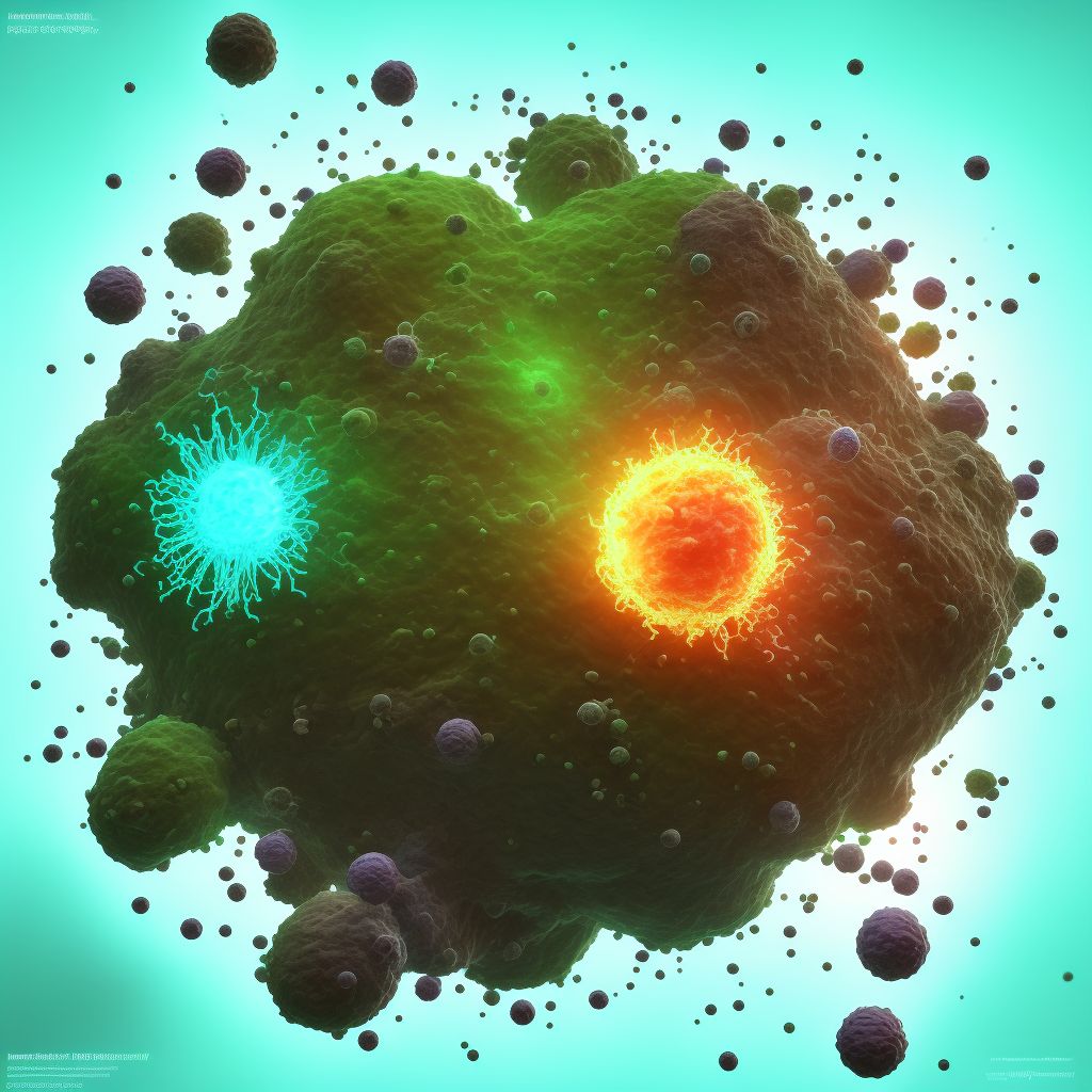 Malignant neoplasm of hepatic flexure digital illustration