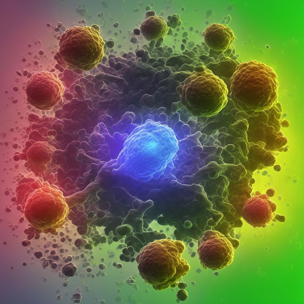 Malignant neoplasm of overlapping sites of rectum, anus and anal canal digital illustration