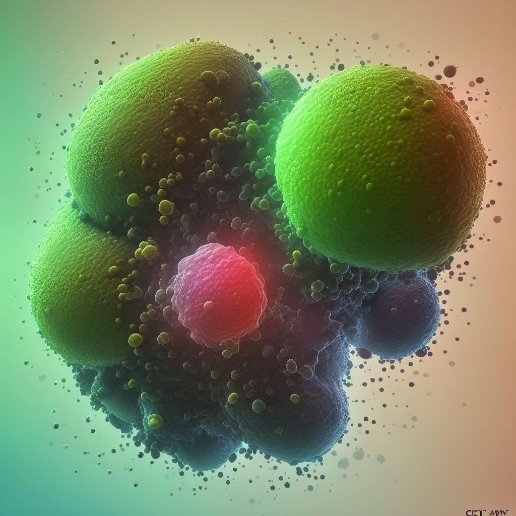 Liver cell carcinoma digital illustration