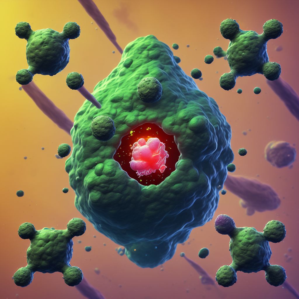 Malignant neoplasm of gallbladder digital illustration