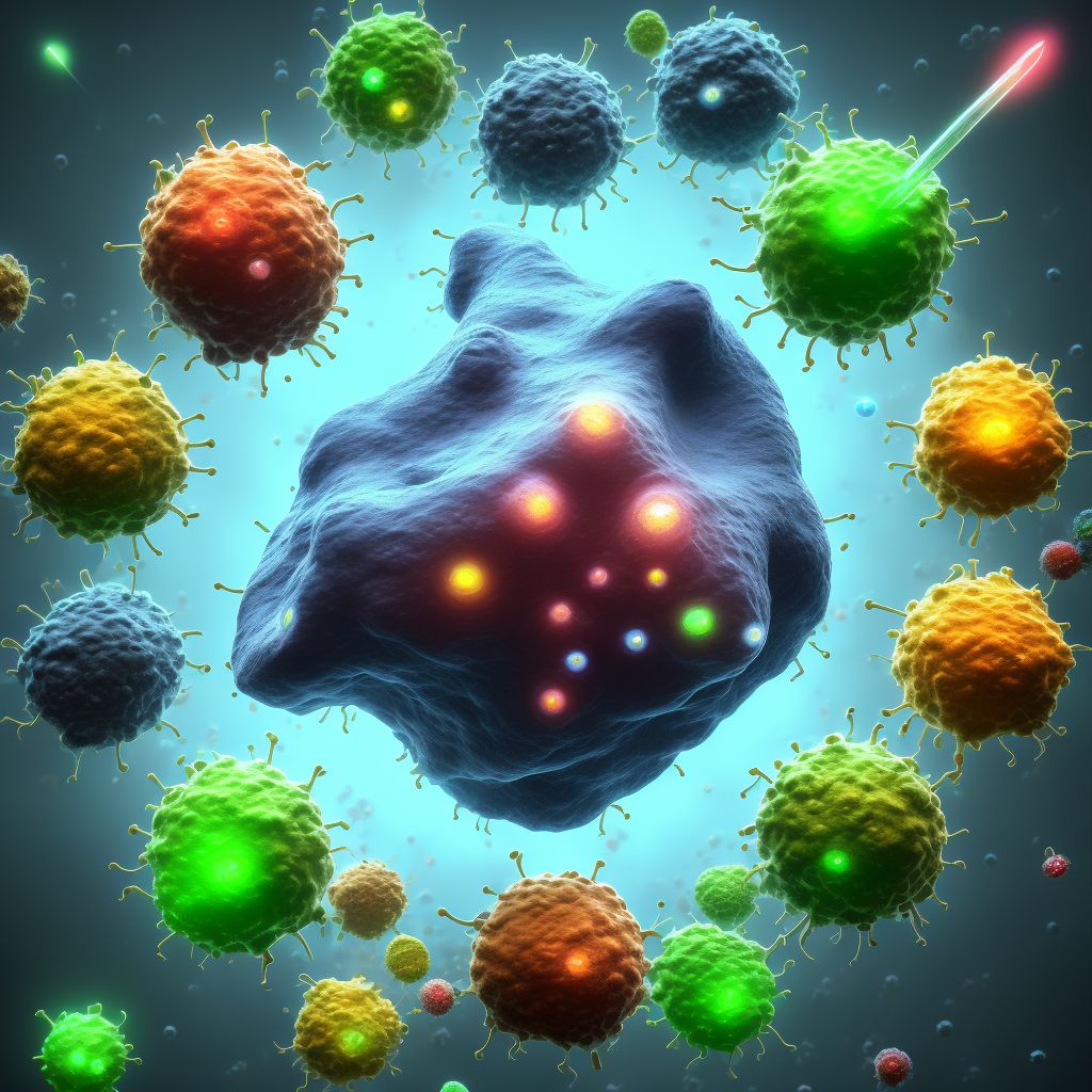 Malignant neoplasm of other parts of pancreas digital illustration