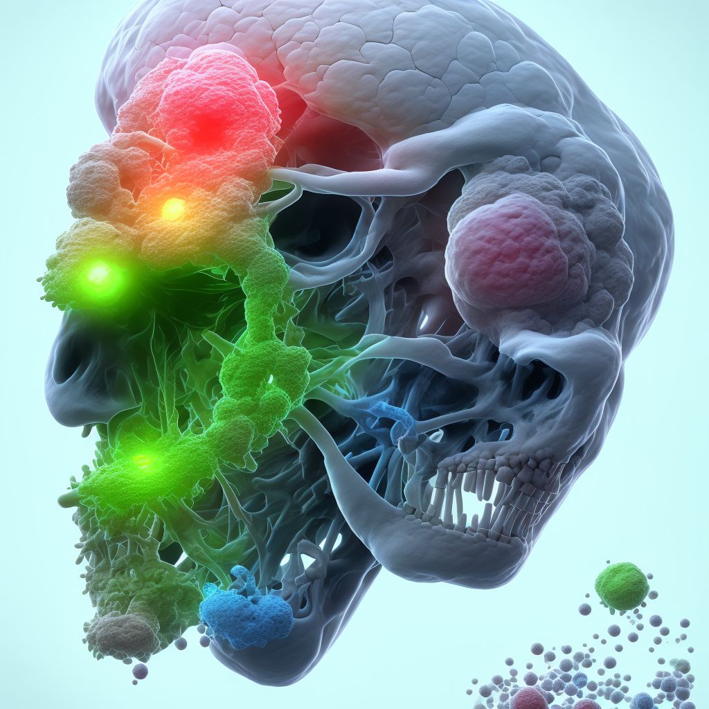 Malignant neoplasm of middle ear digital illustration