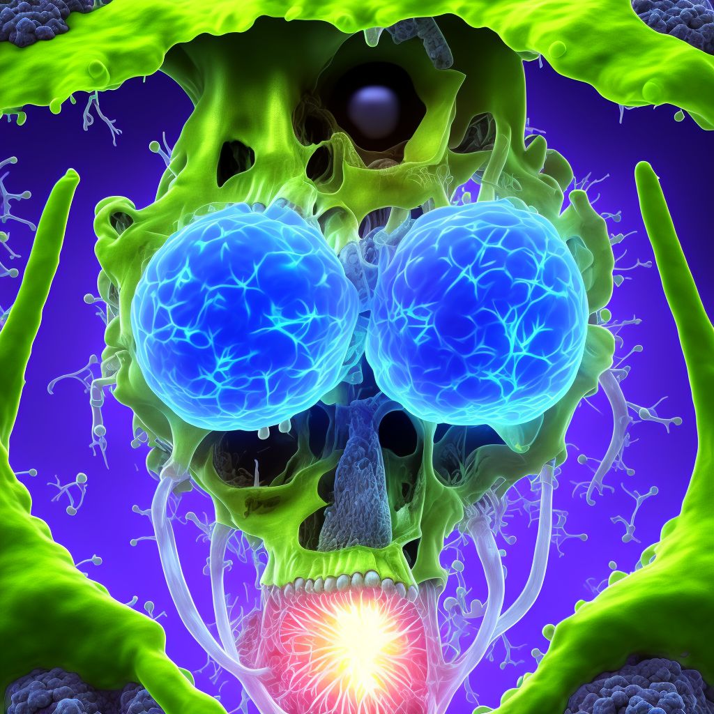 Malignant neoplasm of maxillary sinus digital illustration