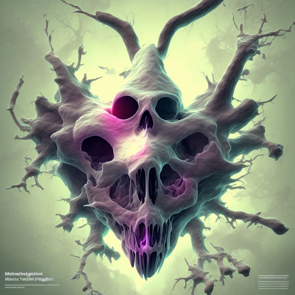 Malignant neoplasm of sphenoid sinus digital illustration