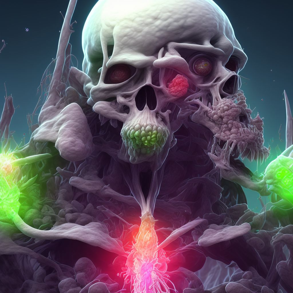 Malignant neoplasm of laryngeal cartilage digital illustration